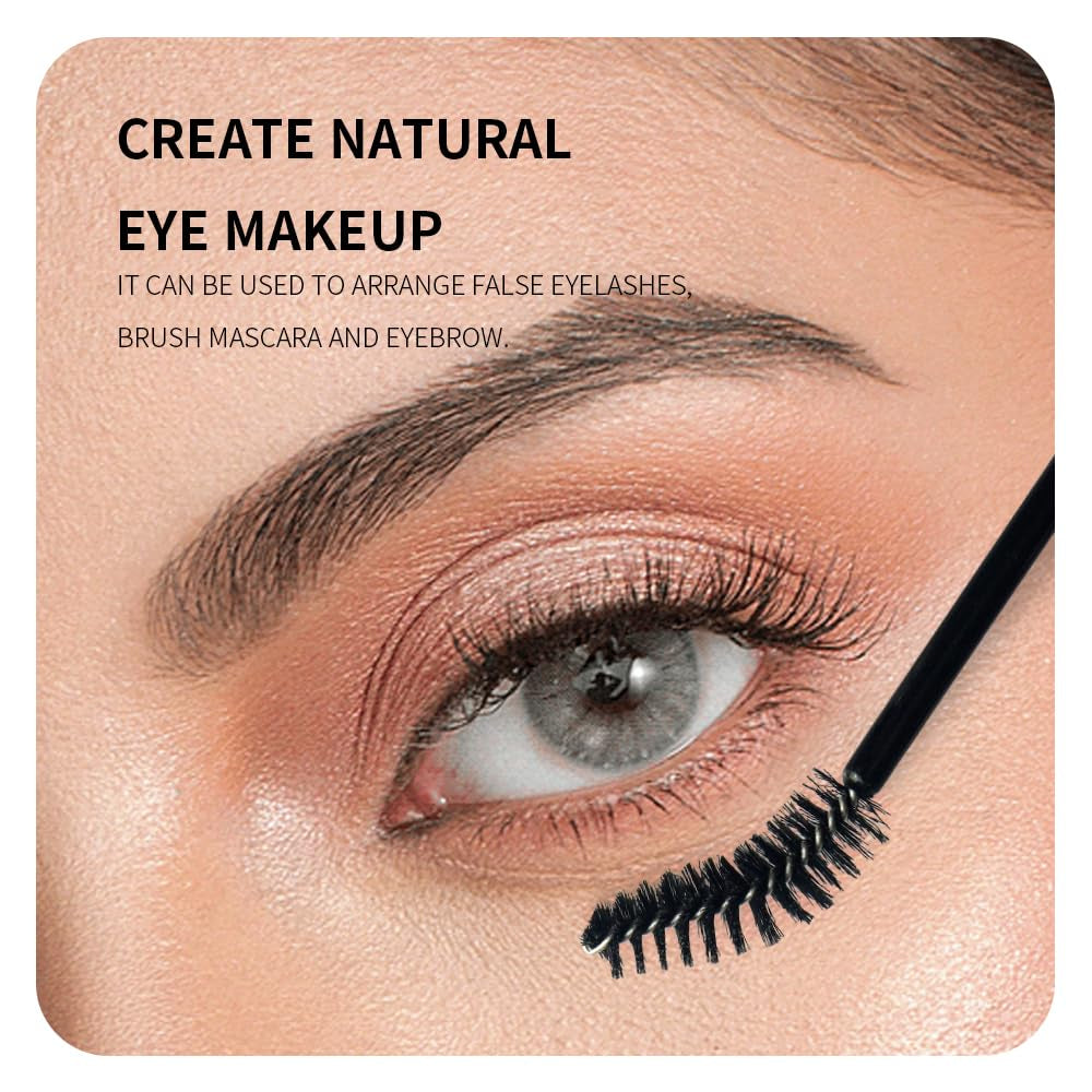 300 Pcs Eyelash Brush Disposable Eyebrow Brush Crystal Mascara Applicator for Eyelash Extension(Lashbrush-A Colored)