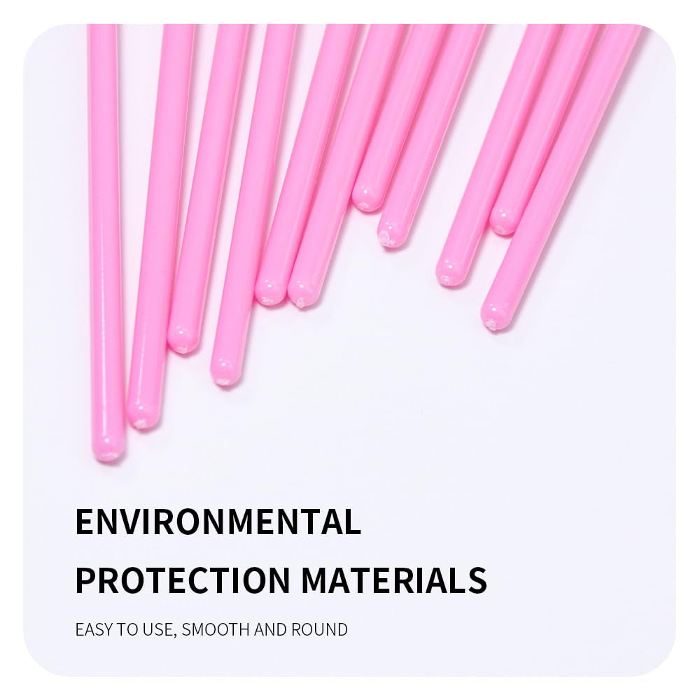 300 Pcs Eyelash Brush Disposable Eyebrow Brush Crystal Mascara Applicator for Eyelash Extension(Lashbrush-A Colored)