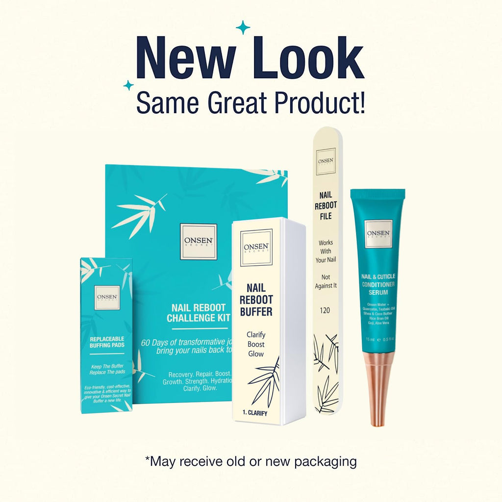 Nail Care Kit - Japanese Nail Buffer and Shine Kit - Strengthening & Shining - Spa-Quality Manicure - Organic Ingredients - Long-Lasting Shine - Easy & Safe - W/Cuticle Care Serum - 1Pk