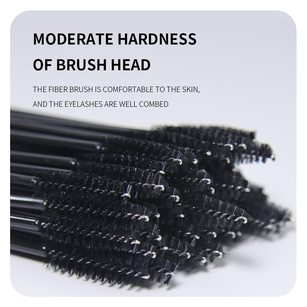 300 Pcs Eyelash Brush Disposable Eyebrow Brush Crystal Mascara Applicator for Eyelash Extension(Lashbrush-A Colored)