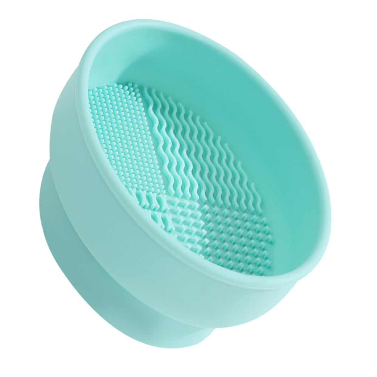 Makeup Brush Cleaner Bowl for Women Makeup Brush Storage Stand Powder Puff Cleaner Mat Cosmetic Brush Organizer Brush Cleaning Pad Make up Brushes Makeup Brush Pad Green